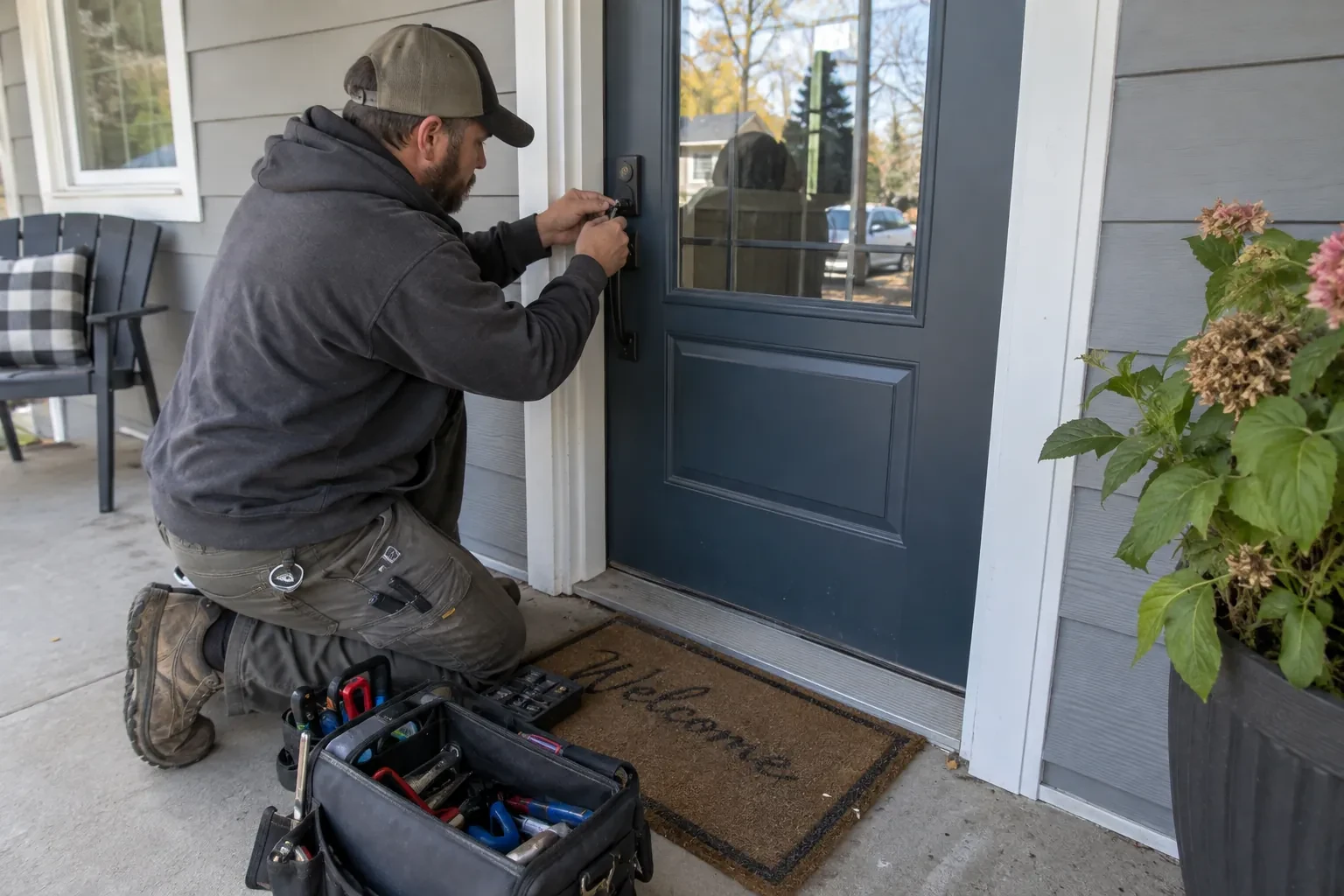 Illustrative locksmith scene — Falls View